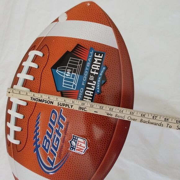 Bud Light Steel Sign Official Sponsor Hall Of Fame Canton Ohio 15" X 25" #S001 - Picture 9 of 9